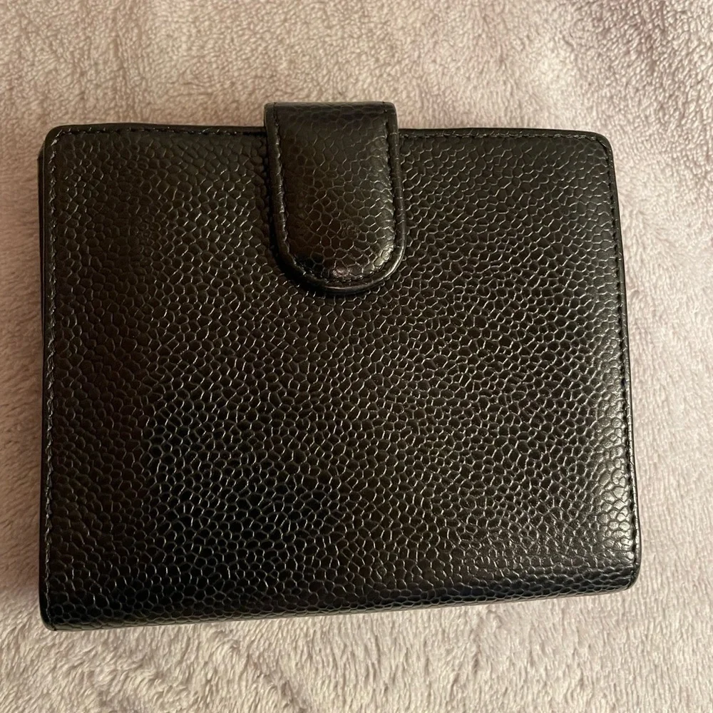 Chanel Black Caviar Timeless CC Compact Wallet
